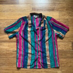 Colorful Striped Men's Casual Shirt